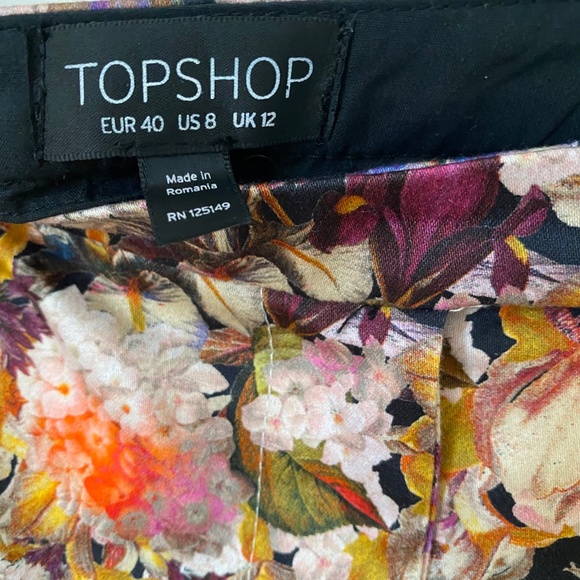 Topshop Hydra Floral Skinny Cigarette Ankle Pants - Picture 6 of 8